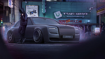 The Dark Rolls Royce , rolls-royce, cars, artist, artwork, digital-art, artstation HD wallpaper