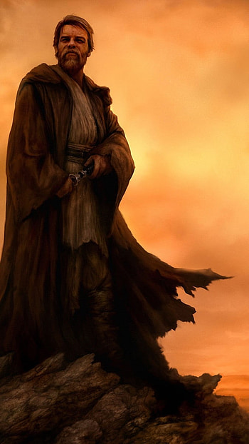 Obi Wan Kenobi, Star Wars Art HD phone wallpaper