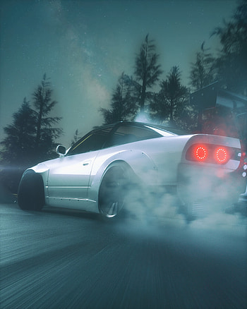 Smoke, Cars, Car, Asphalt, Machine, Drift HD phone wallpaper