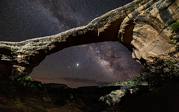 Arches National Park, milky way, arches, park, space, national, sky HD wallpaper