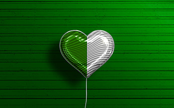 I Love Fermanagh, , realistic balloons, green wooden background, Day of Fermanagh, irish counties, flag of Fermanagh, Ireland, balloon with flag, Counties of Ireland, Fermanagh flag, Fermanagh HD wallpaper
