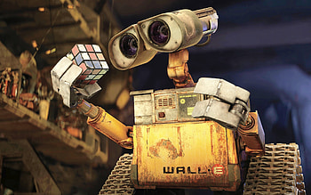 WALL E & Rubiks Cube HD wallpaper