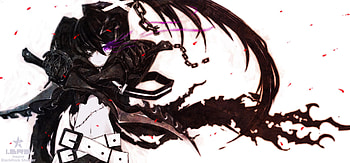 Anime, chain, sword, twintails, black rock shooter, scar HD wallpaper