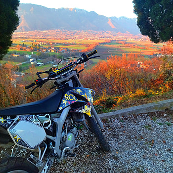 Bikelife sunset, supermoto HD phone wallpaper