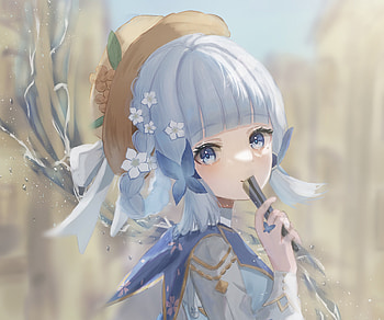 Kamisato Ayaka, Kamisato Ayaka (Genshin Impact), video game, Genshin Impact HD wallpaper
