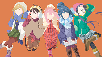 Yuru Camp, Rin Shima, Nadeshiko Kagamihara, Aoi Inuyama, Chiaki Oogaki HD wallpaper