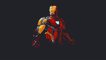 Iron Man New Minimalism 2020, iron-man, superheroes, artwork, artist, minimalism HD wallpaper