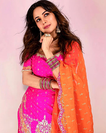 shehnaz gill, saree, sleeve, Bollywood HD phone wallpaper