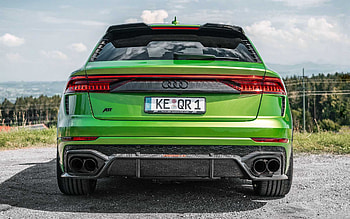 Audi RSQ8, 2022, rear view, exterior, new green RS Q8, new Audi Q8, luxury SUV, Q8 tuning, German cars, Audi HD wallpaper