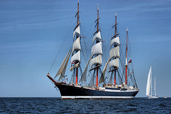 Sedov, boat, ships, ship, Tall Ships, boats, Kruzenshtern, Tall Ship HD wallpaper