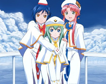 Akari with her friends, anime, alice, aria, aika HD wallpaper