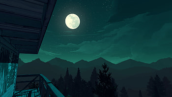 Firewatch NightMoon, moon, Firewatch, night HD wallpaper