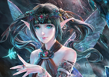 Wood Fairy, fairy, earings, woods, bug HD wallpaper