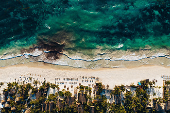 Outdoor, aerial view, beach HD wallpaper