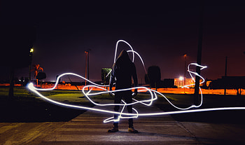 Hoodie Boy Light Timelapse, graphy, creative, lights, hoodie HD wallpaper