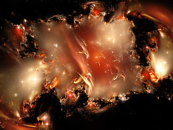 abstract fire, explosion, abstract, fire, red HD wallpaper