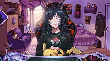 Ahri Purple Background League Of Legends HD wallpaper