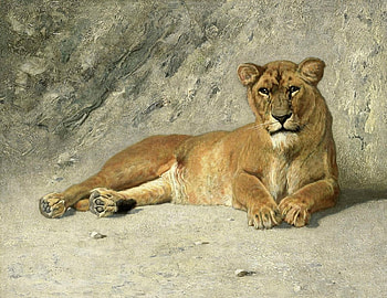 The Lioness, animal, cat, painting, lion HD wallpaper