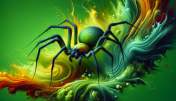 Vivid Brown Recluse Spider, brown recluse, spider, Abstract, colorful, Artwork HD wallpaper