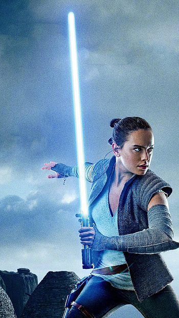 Rey (Star Wars), Daisy Ridley, The Last Jedi, Star Wars HD phone wallpaper