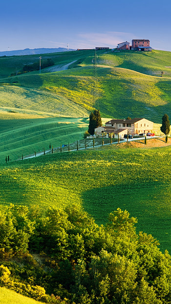 Beautiful Tuscany, Countryside charm, Italian landscapes, Serene views HD phone wallpaper