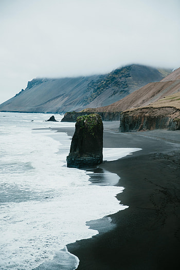 Nature, Water, Mountains, Beach, Rock, Ocean HD phone wallpaper