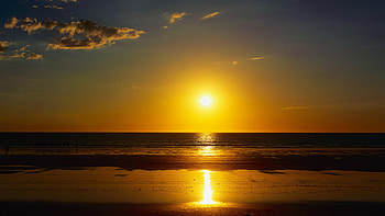 Landscape, Sunset, Sea, Sun HD wallpaper
