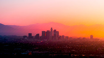 Hollywood Skyline, Los Angeles, backgrounds HD wallpaper