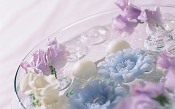 Flowers, Background, Candles HD wallpaper