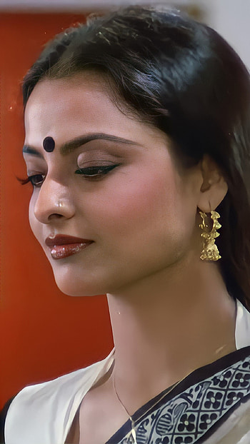 Rekha, bollywood actress, vintage HD phone wallpaper