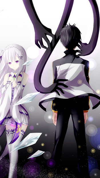 Rem (Re:ZERO), Subaru Natsuki, Emilia (Re:ZERO), Anime, Re:Zero - Starting Life in Another World HD phone wallpaper