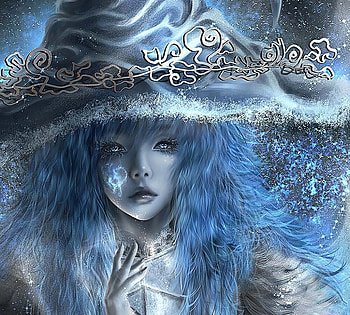 Ranni, iart, blue, fantasy, face, girl, hat, witch, art HD wallpaper