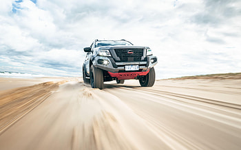 2022, Nissan Navara PRO-4X Warrior, front view, exterior, Navara tuning, japanese cars, desert, SUV, Nissan HD wallpaper