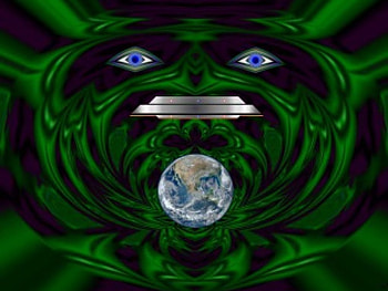 Take Me To Your Leader, eye candy, abstract, 3d, fractal, collage HD wallpaper