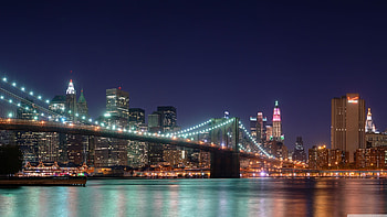 New York, Night, Travels, River HD wallpaper