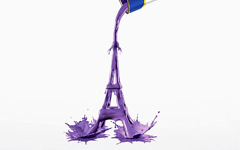 Background, Eiffel Tower, Miscellanea, Miscellaneous, Paint, Figure HD wallpaper