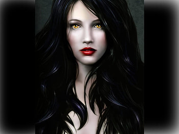 miss vampire, spimpel, lips, vampire, fangs HD wallpaper