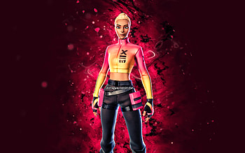 Sunset Kyra, , purple neon lights, Fortnite Battle Royale, Fortnite characters, Sunset Kyra Skin, Fortnite, Sunset Kyra Fortnite HD wallpaper