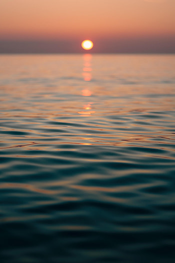 Nature, Water, Sunset, Sun, Twilight, Waves, Dusk HD phone wallpaper