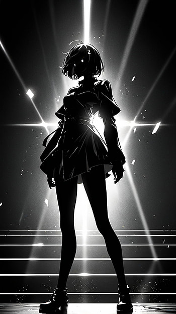 Silhouette Girl in stage, Anime, Art Abyss, girl, anime girl HD phone wallpaper