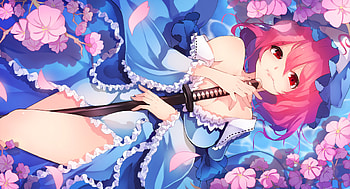 Saigyouji-Yuyuko, Saigyouji, girl, Anime, Yuyuko HD wallpaper