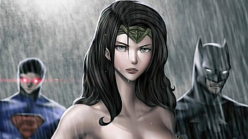 Wonderwoman Superman Batman Trinity Justice League , wonder-woman, superman, batman, justice-league, superheroes, artist, artwork, digital-art, deviantart HD wallpaper