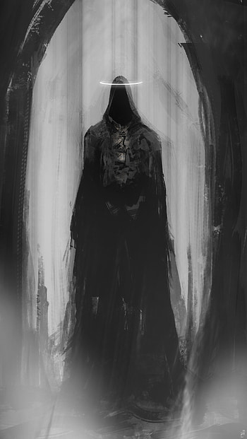 Art, Arch, Black And White, Black-And-White, Ghost, Nimbus, Cloak, Terrible HD phone wallpaper