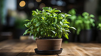 Lush Basil Plant - Fresh Herbal Background, basil, nature, plant HD wallpaper
