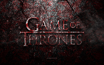 Game of Thrones logo, grunge art, Game of Thrones stone logo, red stone texture, Game of Thrones, grunge stone texture, Game of Thrones emblem, Game of Thrones 3d logo HD wallpaper