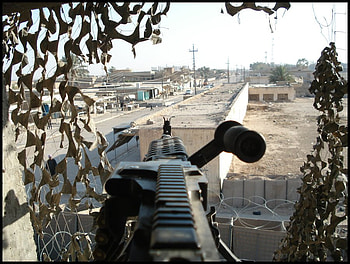Point of View, graphy, sniper, artwork, sights, middle-east, abstract, rifle, machine-gun, camouflage HD wallpaper