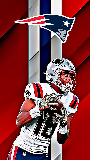 J Meyers 16 (RedC), sports, cartoon, new england, nfl, 2021, american, football, foreverne, ne patriots, patriots HD phone wallpaper