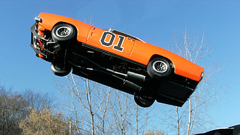Flying Tribute, General Lee Car HD wallpaper