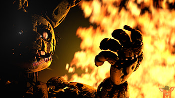 Springtrap Inferno — Five Nights at Freddy's 3 Ultra, Springtrap (Five Nights at Freddy's), video game, Five Nights at Freddy's 3, Five Nights at Freddy's HD wallpaper