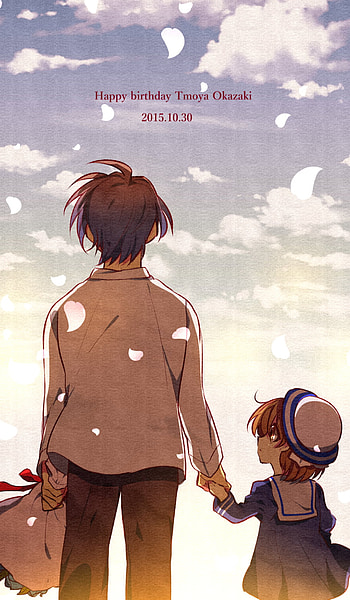 Clannad, cloud, sky, anime HD phone wallpaper